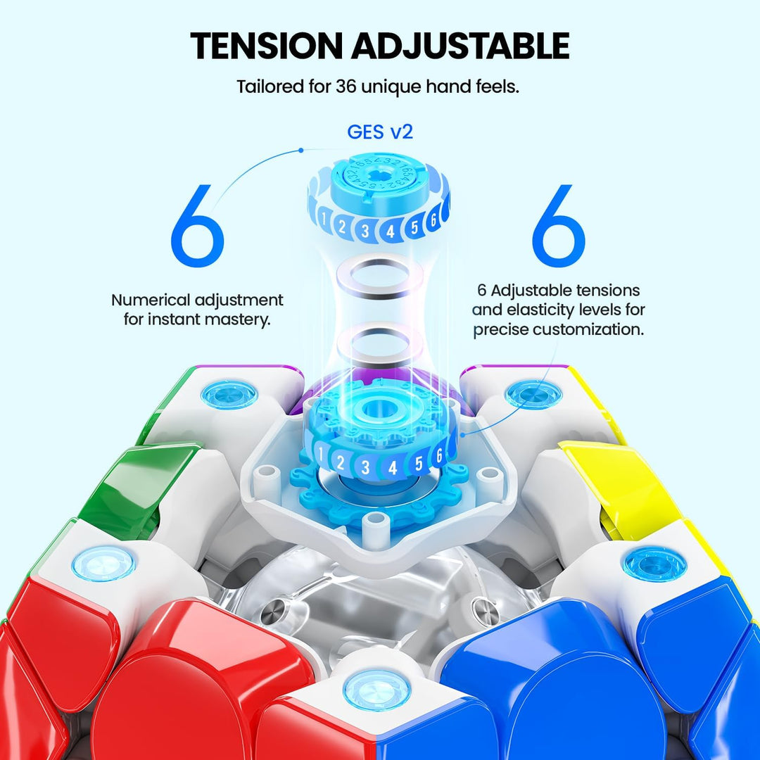 GAN Megaminx Zauberwürfel Maglev V2, Megamix Würfel mit 160 Magneten, Speed Cube Schnell &amp; Glattes &amp;