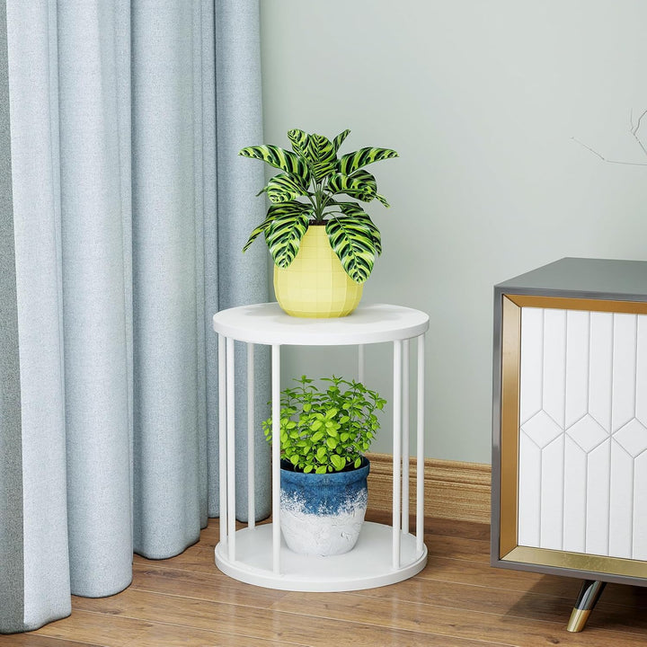 HDANI Rund Pflanzenständer Metall 35cm,Solider und Robuster Blumenständer für Wohnzimmer, Garten,Bal