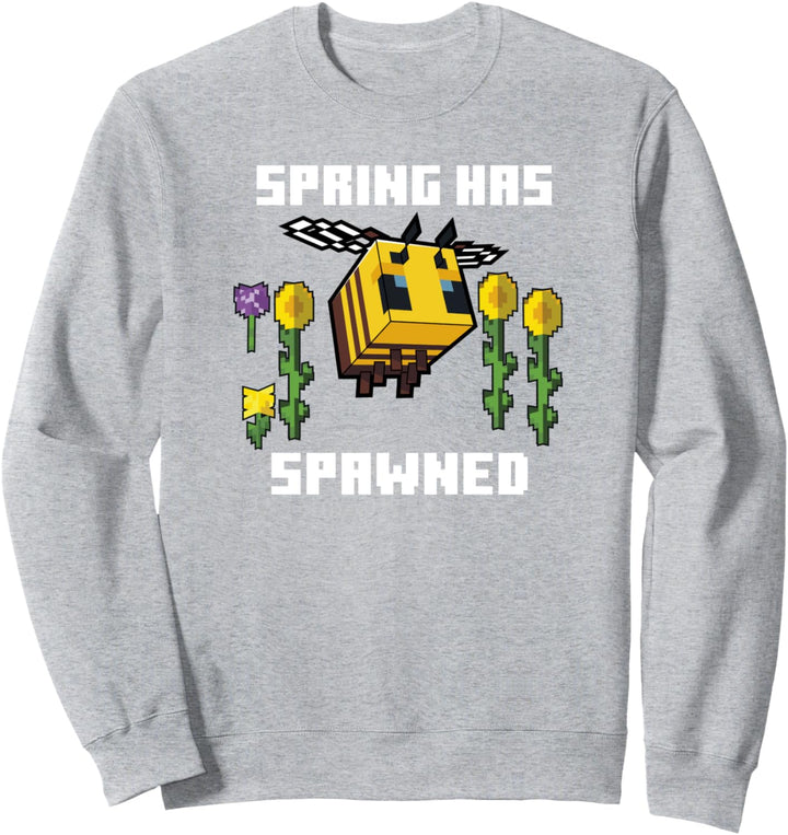 Minecraft Bee Spring Has Spawned Graphic Blocks Sweatshirt