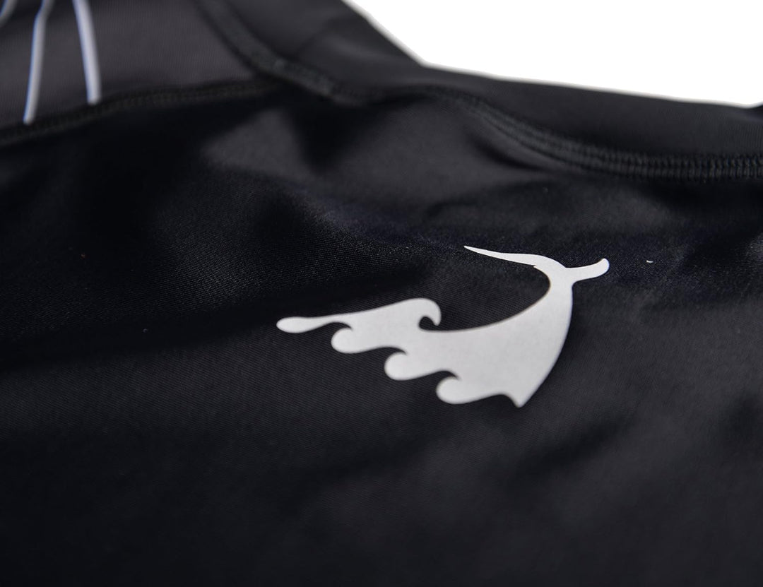 HUGE SPORTS Wildes Tier Rashguard Sonnenschutz Schnelltrocknend Kompression Schwimmshirt L Hai, L Ha