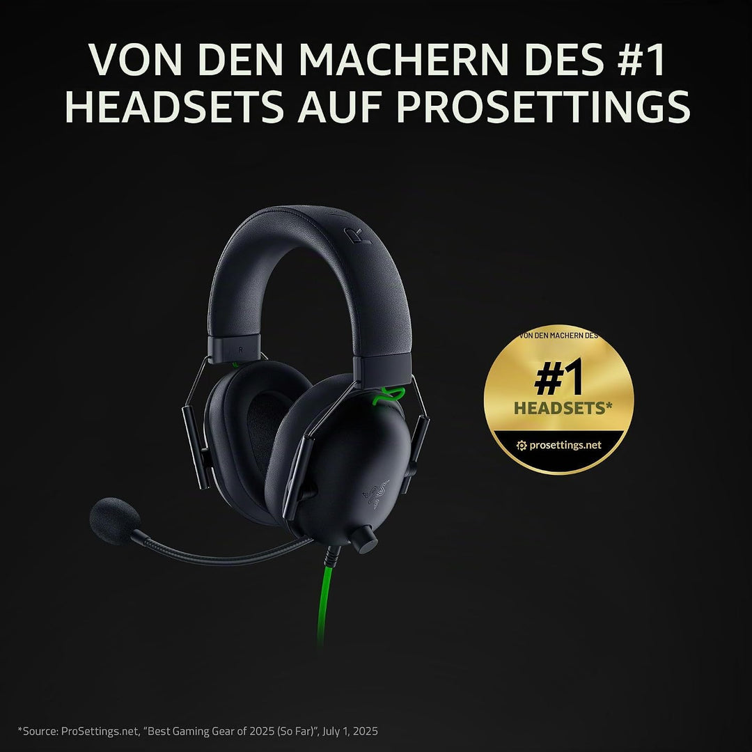 Razer BlackShark V2 X Gaming-Headset: 7.1 Surround Sound – 50 mm Treiber – Memory-Schaumstoff-Kissen