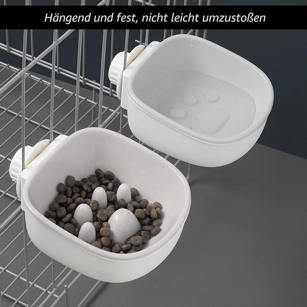 Hundefutternapf, Hundenapf für Hundekäfige aus Metall, Katzenkäfige, Vogelkäfige, hängende Zwinger,