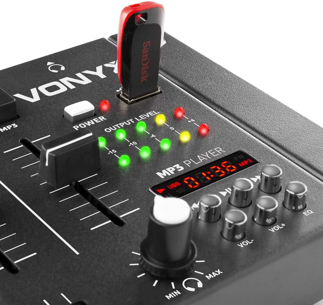 SkyTec STM-3020 4-Kanal-Mischpult mit USB und MP3