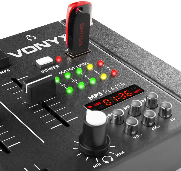 SkyTec STM-3020 4-Kanal-Mischpult mit USB und MP3
