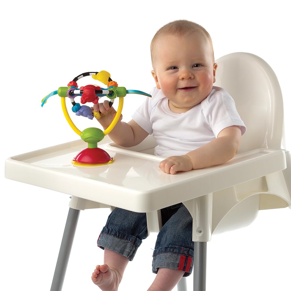 Playgro Drehrassel mit Saugfuss - Babyspielzeug - Motorik - Babysensorik - Babyrassel - Babymotorik