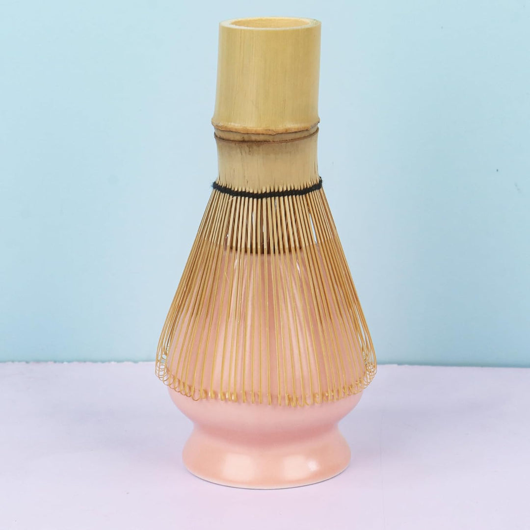Matcha Set 5-teilig–Matcha Besen Set mit Matcha Schale, Matcha Tea Set Matcha Löffel(Rosa), Rosa