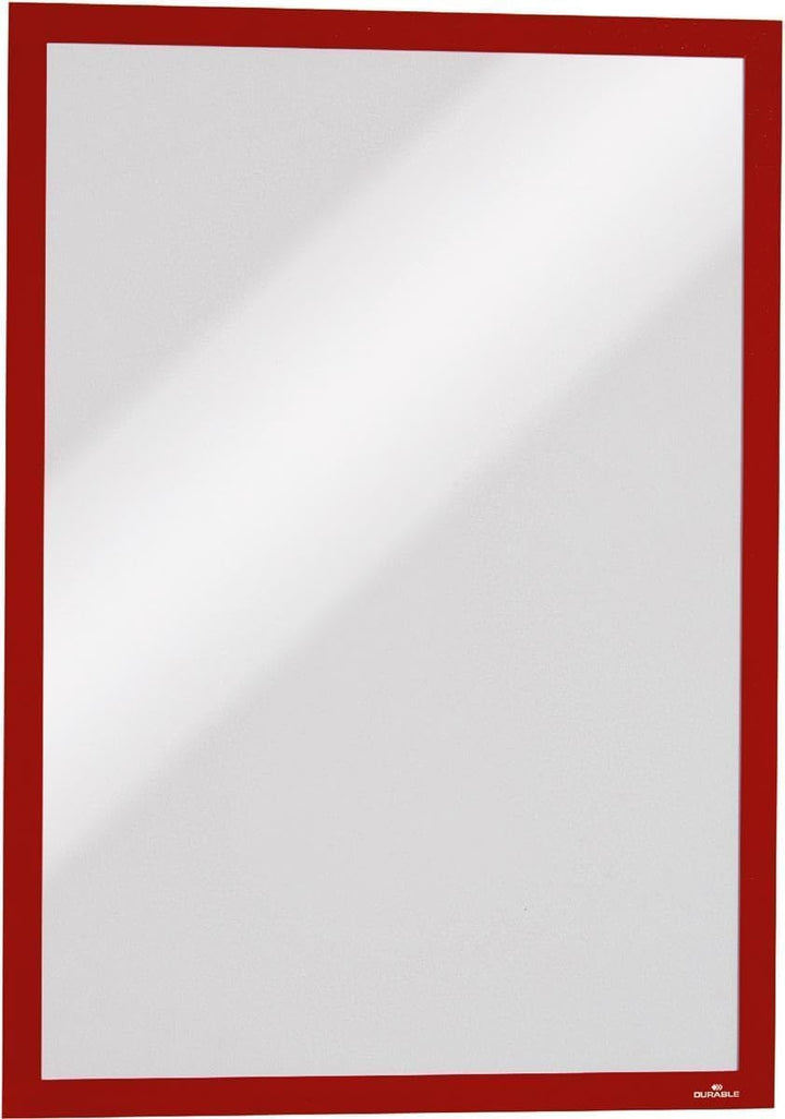 Durable Info-Rahmen Duraframe Magnetic (A3, Magnetrahmen für metallische Oberflächen) 5 Stück, rot,