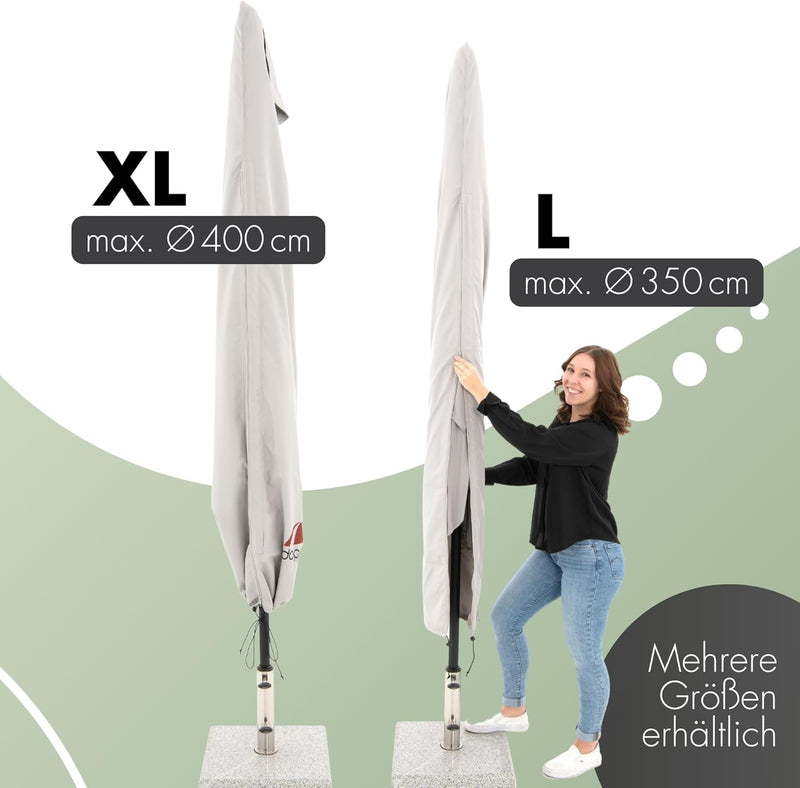 Doppler Gartenschirm Hülle Jack XL für Pendelschirm I Schutzhülle für Sonnenschirm mit max. Durchmes