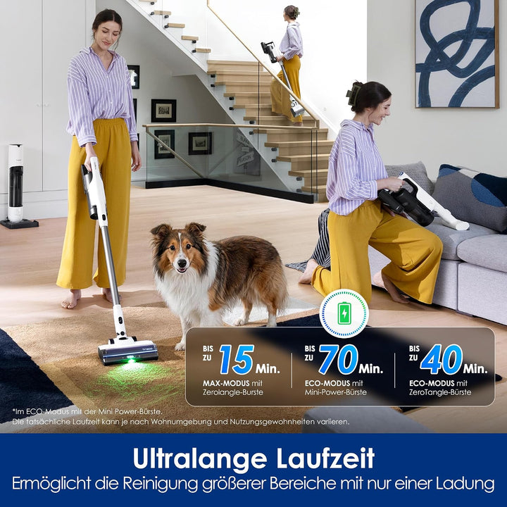 Tineco Pure ONE Station 5 Plus Akku Staubsauger mit 2,5L Absaugstation, Selbstleerung & Selbstrenigu