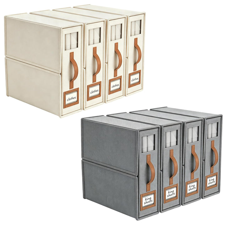 8 Stück Bettwäsche Organizer, Kleiderschrank Organizer mit Griff, Bettlaken Halterung für Bettwäsche