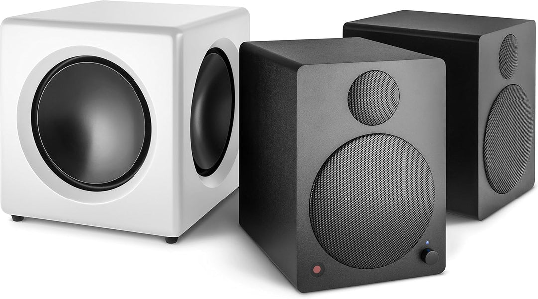Wavemaster 66401 Fusion - Aktiver Subwoofer (125 Watt) mit eingebautem Class-D-Verstärker, universel