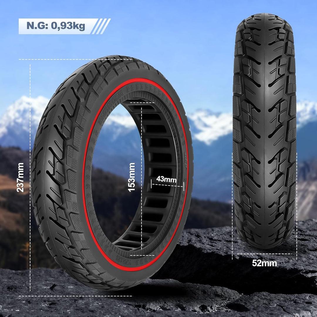 250 x 54 Vollreifen für Xiaomi 4 Pro/Lite Elektroroller, 10 x 2,125 Vollgummireifen für Ninebot F20