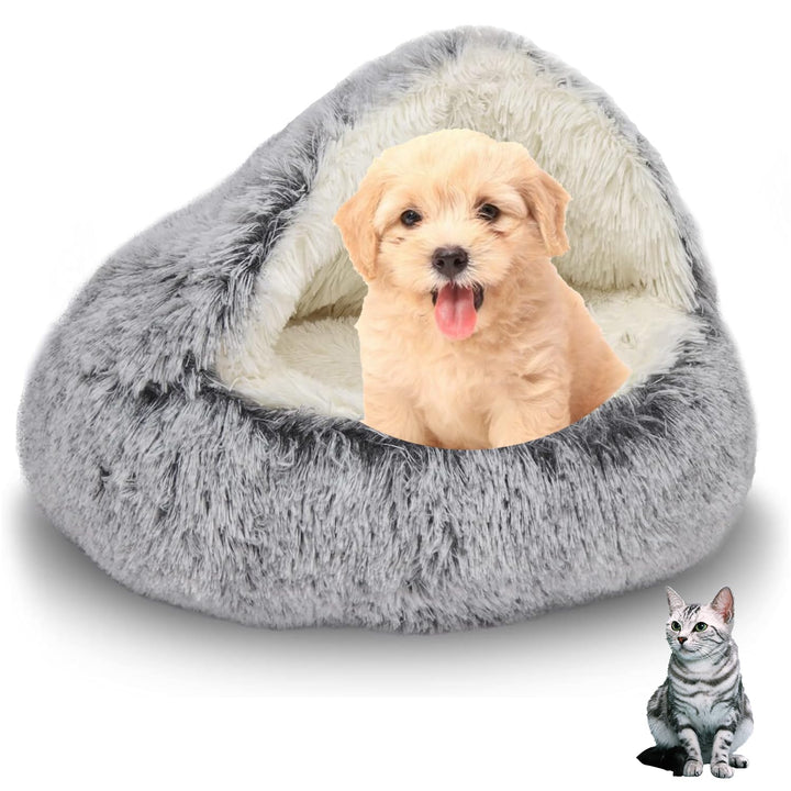 Flauschig Hundebett Muschelform Katzenbett Warm Tierbett Haustierbett Waschbar Hundesofa Katzensofa