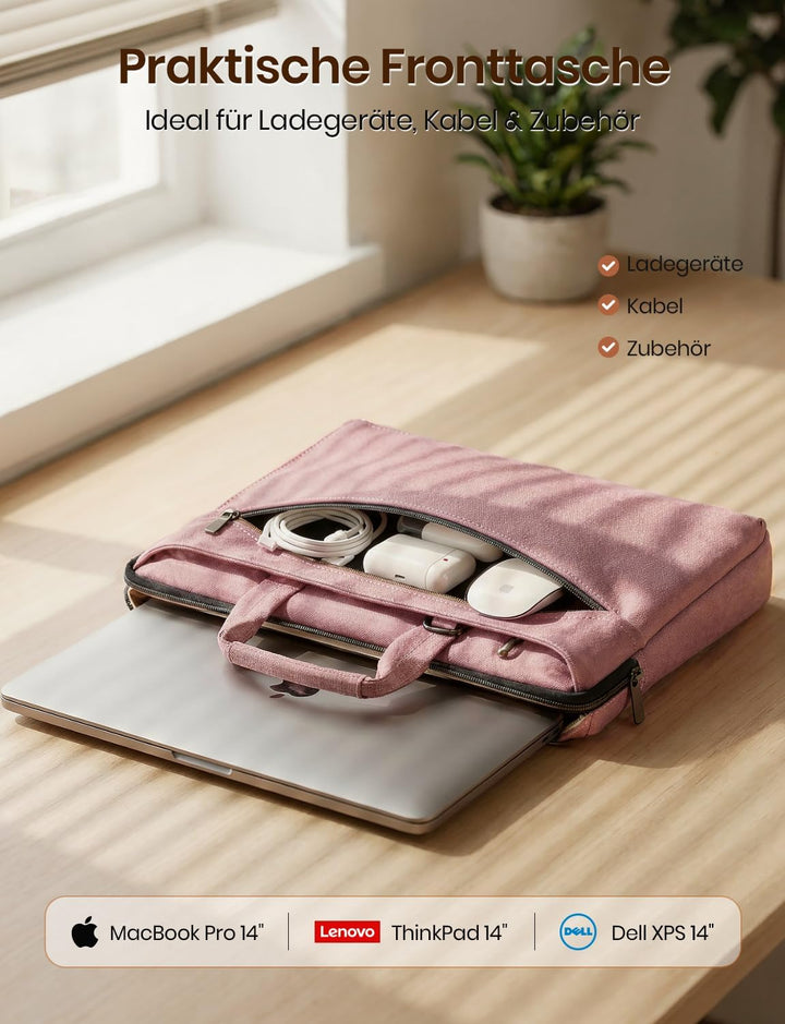 DOMISO Laptoptasche 14 zoll Laptop Tasche Notebook Tasche Laptop Bag für 14 Zoll HP Lenovo Dell XPS