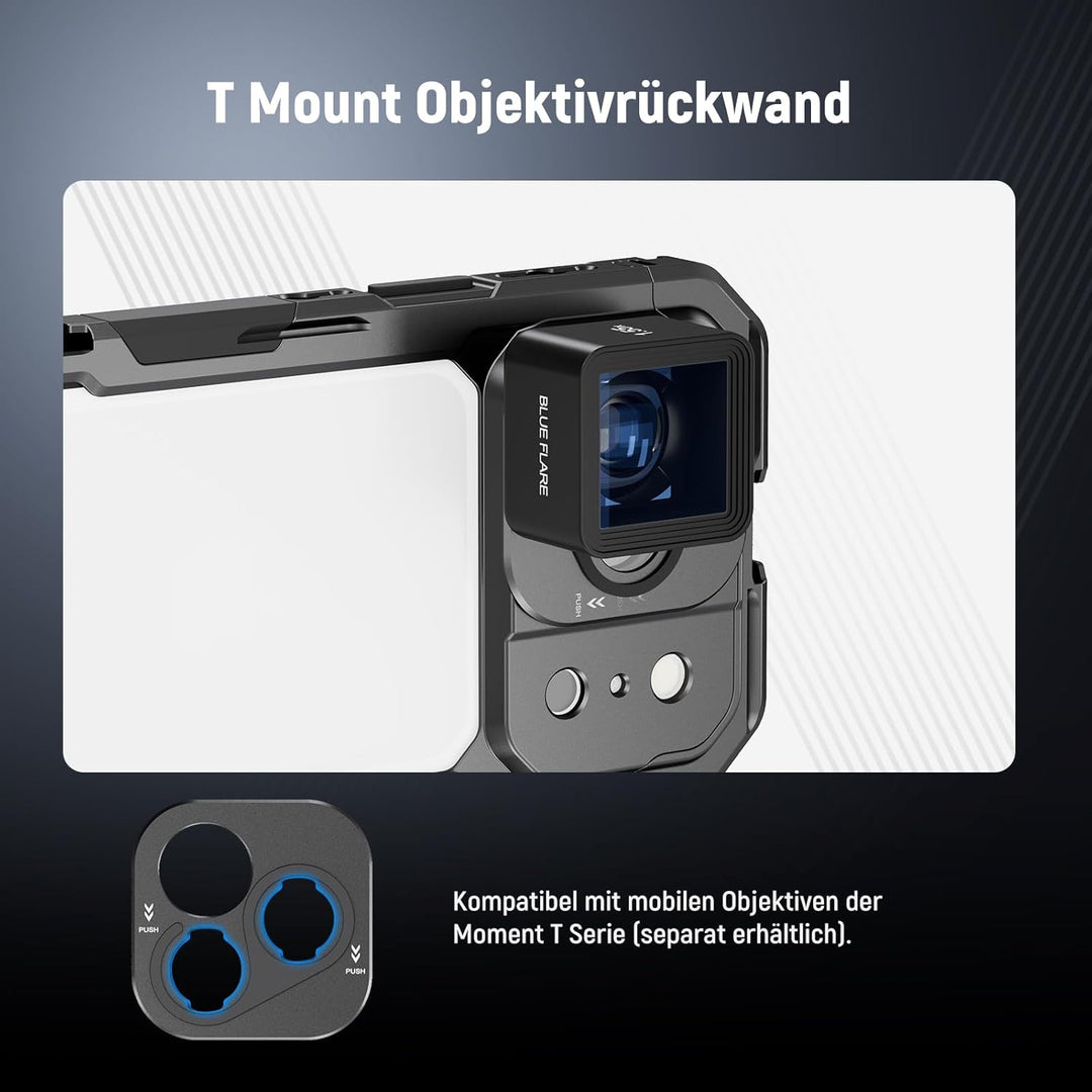 NEEWER Phone Käfig Cage Kompatibel mit iPhone 17 Pro Max, Schnellwechsel Video Rig Handy Stabilisato