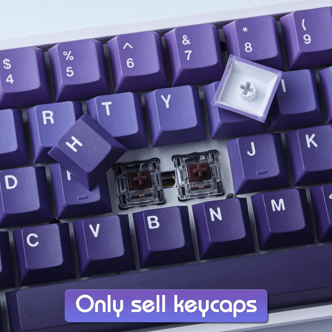 Keycaps PBT Keycaps 126 Tasten ISO&ANSI Layout Cherry Profil Dye-Sublimation Keycaps Set für Gateron