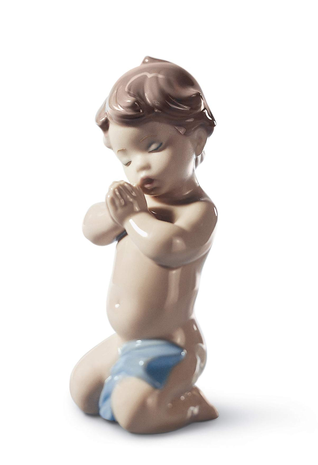 LLADRÓ Jungen-Figur Kindergebet. Baby. Porzellan.