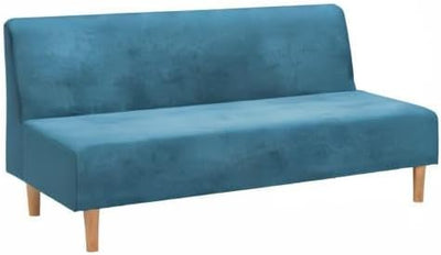 Mingfuxin Armlose Schlafsofabezüge, Stretch-Samt Futon Couchbezug Dicke weiche gemütliche Sofa Schon