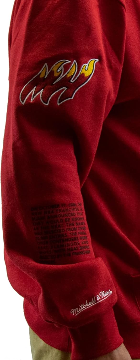 Mitchell & Ness NBA Miami Heat Origin Fleece Fleece Kapuzenpullover Herren rot/blau, S