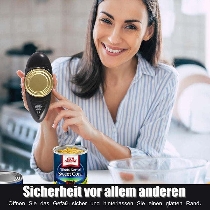 Dosenöffner, Elektrischer Dosenöffner für die Küche, zum schnellen und sicheren Öffnen runder Konser