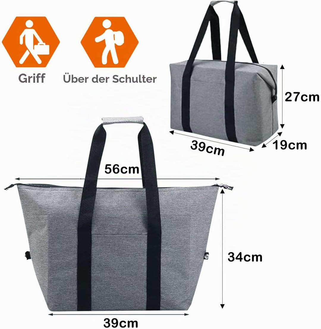 20L Grosse Kühltasche, Picknicktasche, Thermotasche, faltbar, isolierte Lebensmitteltaschen, grosse