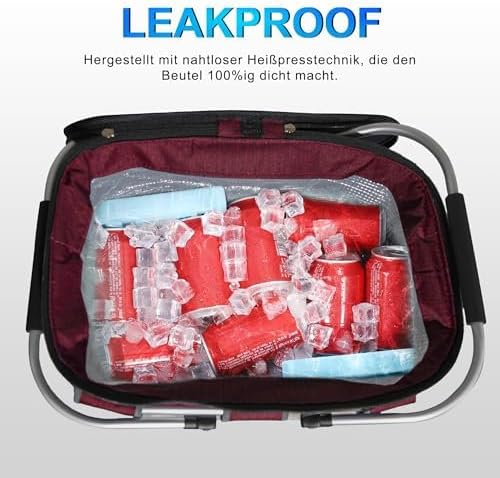 Einkaufskorb Kühltasche Gross Isolierkorb KüHlkorb KüHltasche Picknickkorb Picknicktasche mit Zwei G