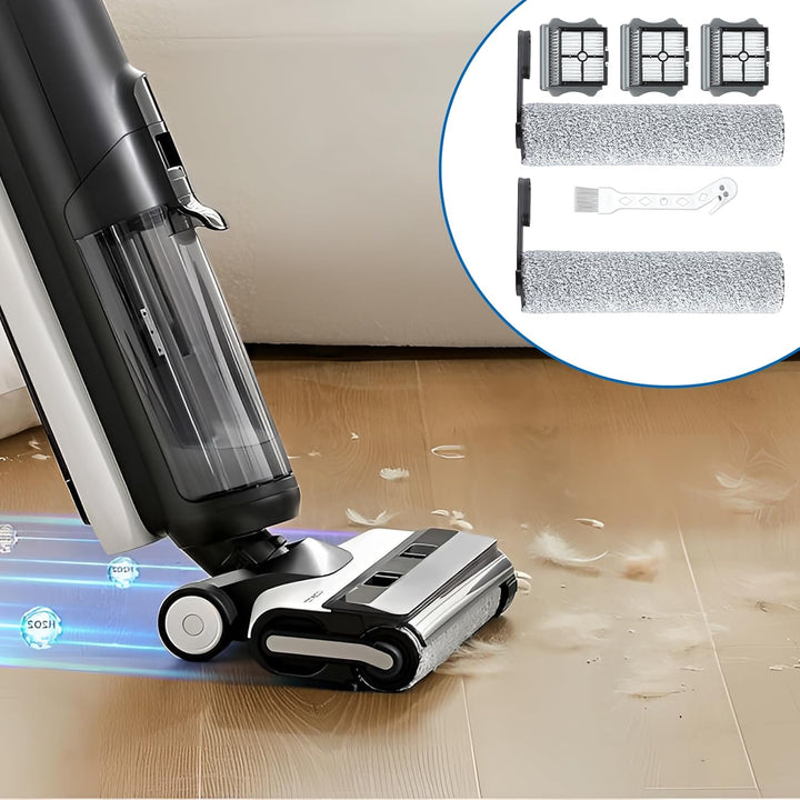 Ersatzbürstenwalze und Filter Geeignet für Tineco Floor One S5 Combo Nass- und Trockensauger 2 Bürst