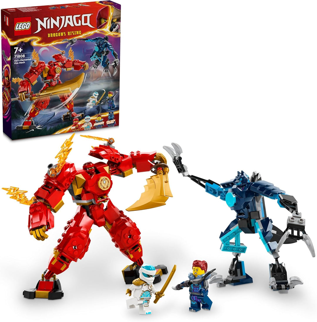 LEGO NINJAGO Kais Feuermech, Actionfiguren-Spielzeug & NINJAGO Riyu der Babydrache, Drachen-Spielzeu