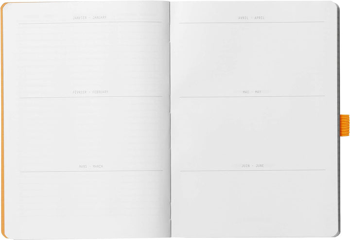 Rhodia 117576C Notizheft Goalbook (DIN A5, 14.8 x 21 cm, Dot, praktisch und trendige, mit weichem De