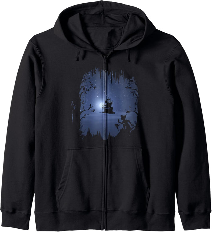 Disney Peter Pan Moonlit Pirate Ship Silhouette Kapuzenjacke