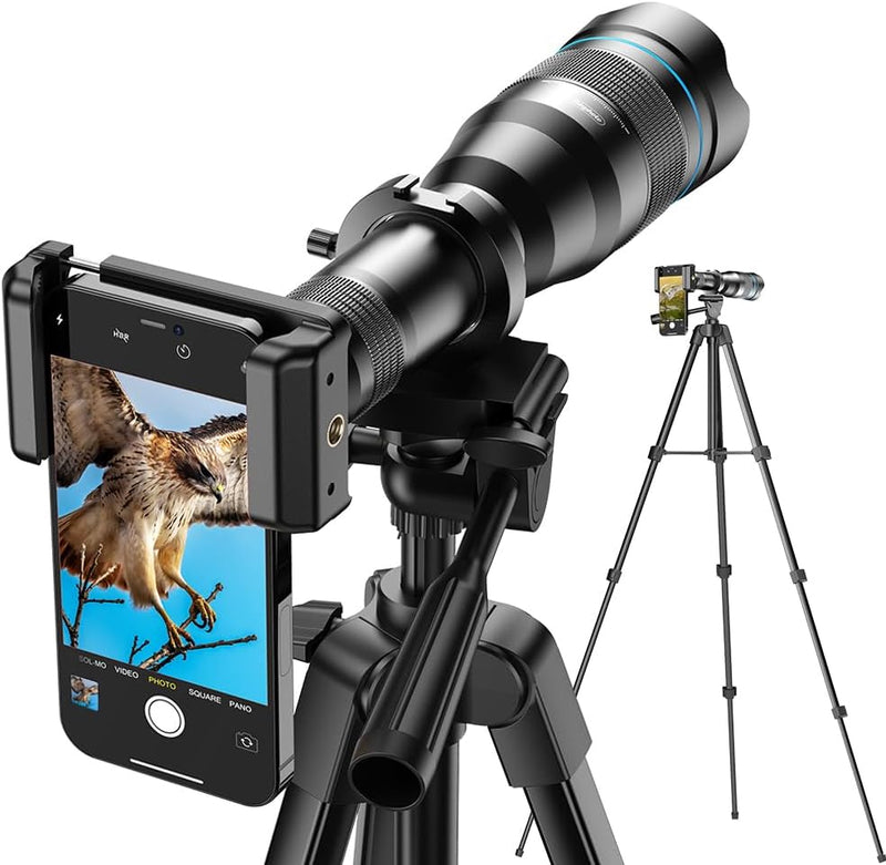 APEXEL Leistungsstarkes 60-faches Teleobjektiv für iPhone 14 Pro, HD-Handy-Kameraobjektiv mit Versch
