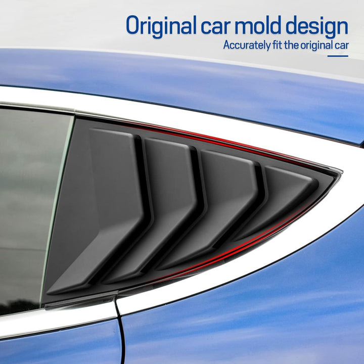 KUNGKIC Rear Side Window Louvers,Air Vent Scoop Louvers for Tesla Model 3 2017-2024,Window Scoop Lou