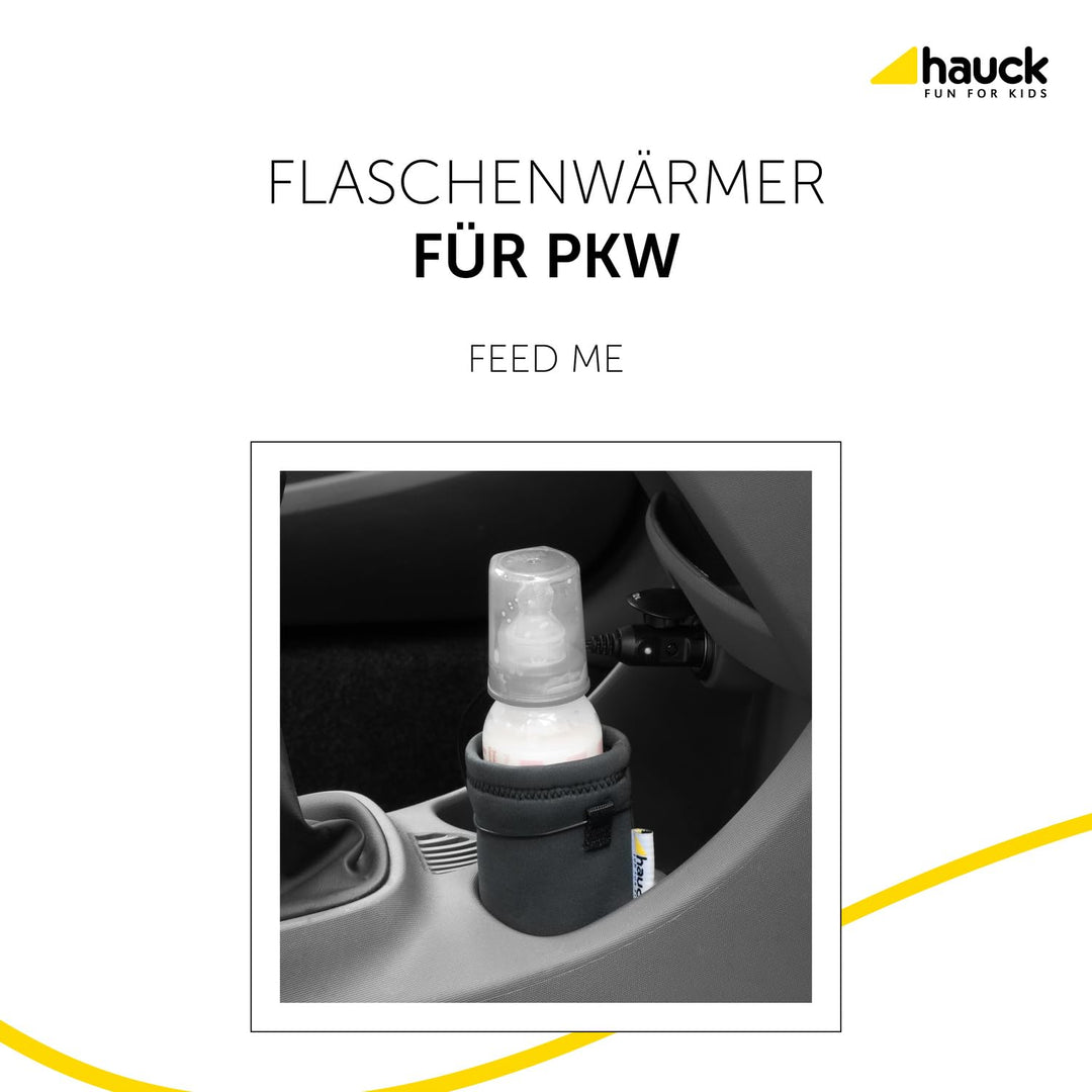 hauck Feed Me, Grau - Baby Flaschenwärmer 10 x 10 x 12 cm für Babyfläschchen & Babygläschen, mit 12-