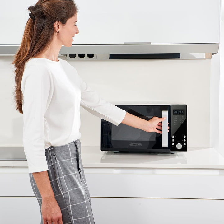 Black+Decker BXMZ900E - 23L digitale Mikrowelle mit Grill, 900W Grillleistung und 1000W Grill, Aufta