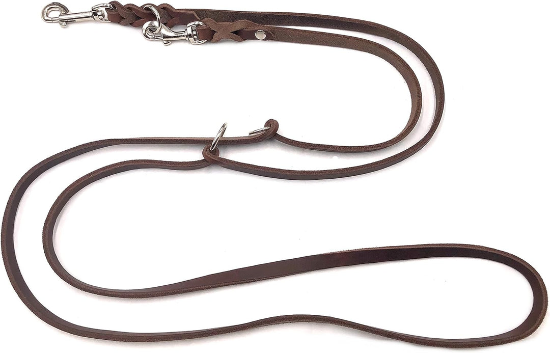 Hundeleine Fettleder kleine Hunde/grosse Hunde 2m / 2,40m / 2,80m / 3,50m / 5m Doppelleine verstellb