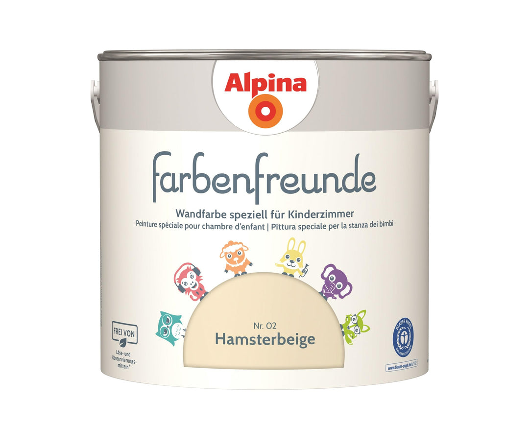 Alpina Farbenfreunde Nr. 02 Hamsterbeige 2,5 Liter matt, Hamsterbeige