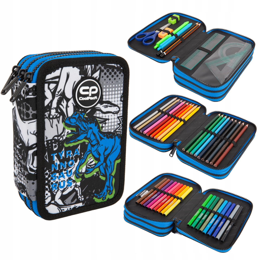 CoolPack XXL Federtasche Federmappe 3-Fach Schulstiftetui, dreifaches Federmäppchen, Federmäppchen f
