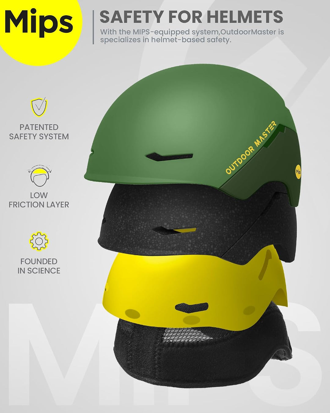 OutdoorMaster ELK MIPS Skihelm - Schneesporthelm Snowboardhelm für Männer Frauen &amp; Jugend Waldgrün S