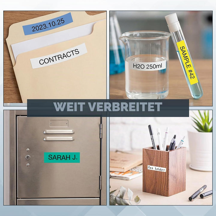 Thboxes 6 Rollen Etikettenband 12mm TZe-231 TZe-431TZe-531TZe-631 TZe-731 Kompatibel mit Brother P-T