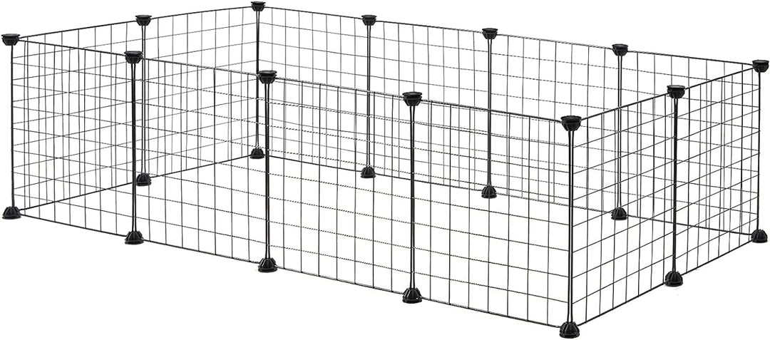 EUGAD Freigehege für Kaninchen 36cm hoch Indoor, Freilaufgehege Kaninchen draussen, Meerschweinchen