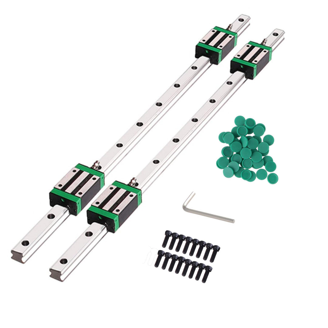Linearführung 2 Stücke HGR 25-1000mm Linearschiene mit 4PCS Gleitblock, Linearschienenlänge 1000mm L