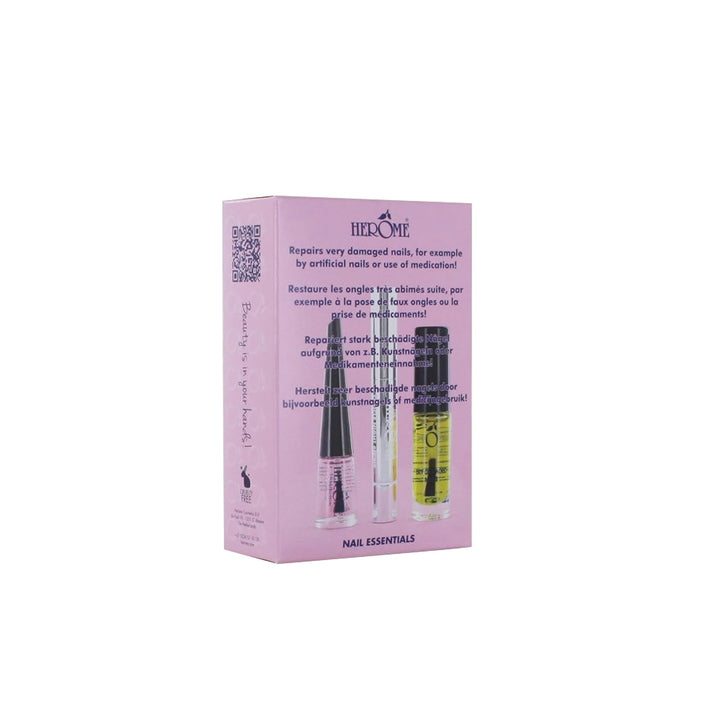 Herome 2-Pack 3-in-1 Maniküre Set für Nägel -1 set- stärkende Nagelöl, Serum für die Nagelhaut und N