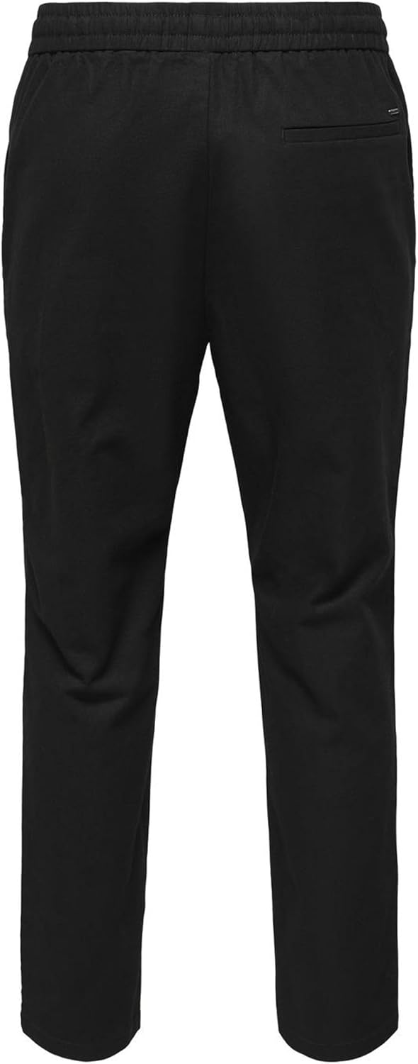 ONLY & SONS Male Jogginghose Verjüngt Mid Rise Hose XS Schwarz, XS Schwarz