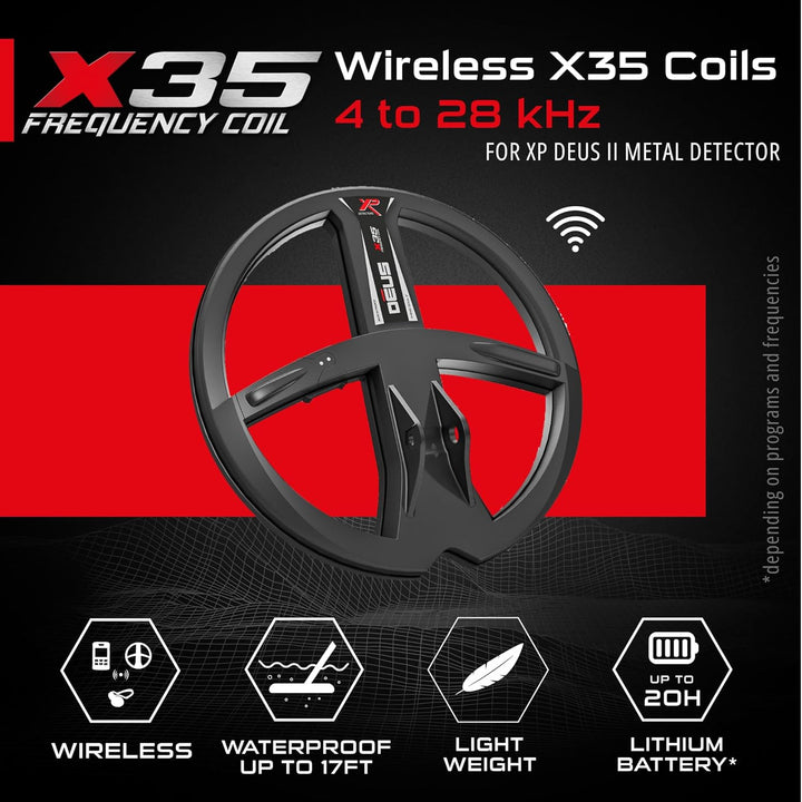 XP Metal Detectors ORX Detektor, speziell für Schatz- und Reliktsuche - 9" X35 Spule, Fernbedienung
