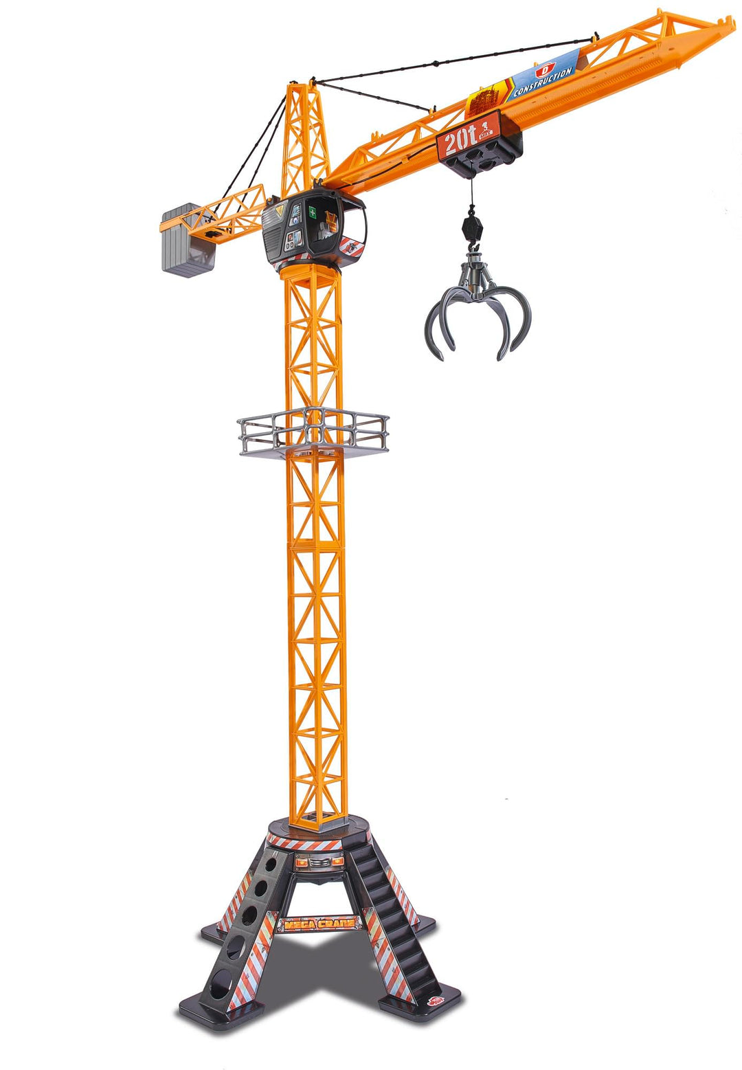 Dickie Toys - Mega Crane (120 cm) – extra grosser Spielkran für Kinder von 3 - 5 Jahren, mit Fernbed