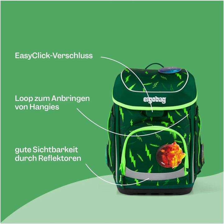 ergobag cubo Set ergonomischer Schulranzen Klassisch 5-teilig 1. Klasse Grundschule Bärlaxy - Lila E