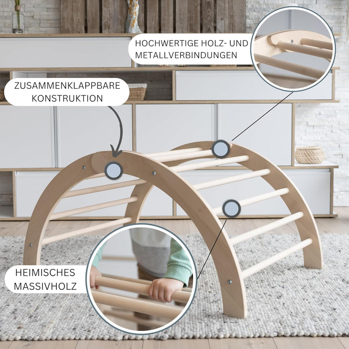 JOWE Kletterbogen aus Holz - 100% Made in Austria - Klettergerüst aus Buche massiv (nur Kletterbogen