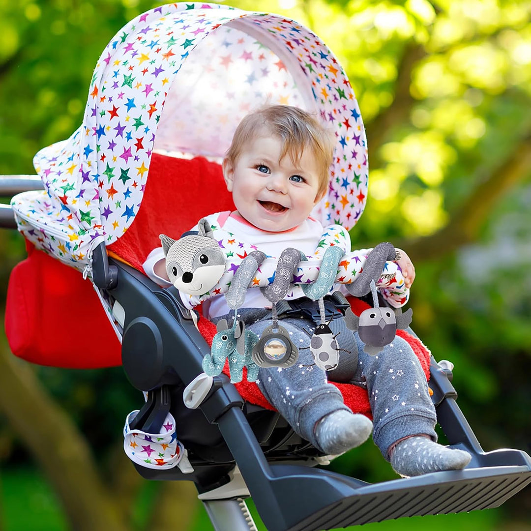 Kinderwagen Spielzeug, Baby Activity Spirale Spielzeug mit Musik, Hängendes Spiral Plüsch Spielzeug