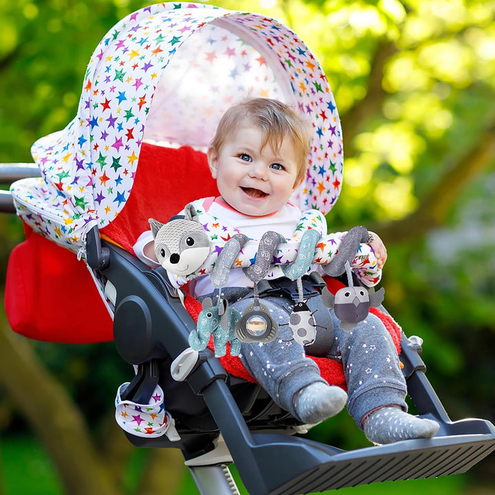 Kinderwagen Spielzeug, Baby Activity Spirale Spielzeug mit Musik, Hängendes Spiral Plüsch Spielzeug