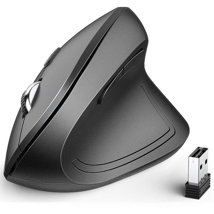 iClever Ergonomische Maus Kabellos, 2.4G Wireless Vertikale Maus Ergonomisch mit 6 Tasten,1000/1600/